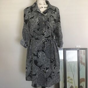 The Limited- Paisley Shirt Dress- Sz 14